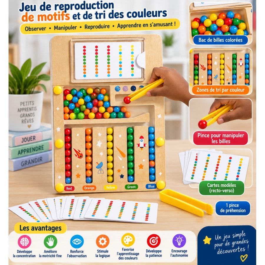 Jeu de classification de couleurs